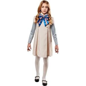 Child M3gan Costume Dress Outfit Officially Licensed with Scarf Rubies Size Sm